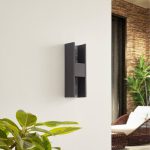 Lucande utend⌀rs vegglampe Lucande, svart/marmor, aluminium