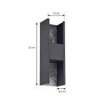 Lucande utend⌀rs vegglampe Lucande, svart/marmor, aluminium