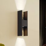 Lucande utend⌀rs vegglampe Lucande, svart/marmor, aluminium