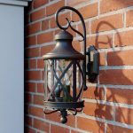 Lucande utend⌀rs vegglampe Marcellino, rust, metall, glass