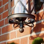 Lucande utend⌀rs vegglampe Marcellino, rust, metall, glass