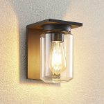 Lucande utend⌀rs vegglampe Semka, antrasitt, aluminium, glass, 20 cm
