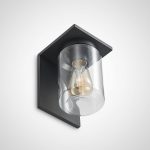 Lucande utend⌀rs vegglampe Semka, antrasitt, aluminium, glass, 20 cm