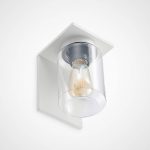 Lucande utend⌀rs vegglampe Semka, hvit, aluminium, glass, 20 cm