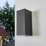 Lucande utend⌀rs vegglampe Xava, opp/ned, grafittgrå, 2 lyskilder.
