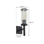 Lucande utend⌀rs vegglampe Zanta, h⌀yde 39 cm, IP54, svart