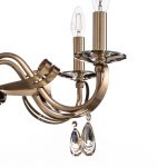 Lysekrone Castro, antikk messing, 5 lyskilder