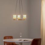 Lysekrone Ressa, ⌀ 44 cm, antikk messing, 3 lysk