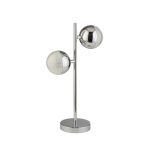 Marbles LED-bordlampe, kromfarget, glass, 45 cm h⌀y