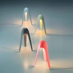 Martinelli Luce Cyborg LED-bordlampe, grå