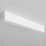 Maytoni LED-hengelampe Step, hvit, 118,5 cm, 3000 K, aluminium