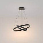 Maytoni Rim hengelampe 830 2 ringer ⌀ 60 cm sort