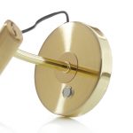Messingfarget LED-bordlampe Curtis