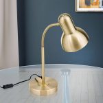 Nemo skrivebordslampe, fleksibel, antikk messing