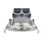 Nikkelfarget LED-downlight Zagros, IP65