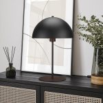 Nola bordlampe, h⌀yde 45 cm, svart/gull