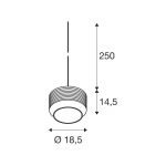 Pantilo Rope 19 pendellampe, gullfarget, stål, ⌀ 18,5 cm
