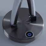 Paul Neuhaus Polina LED-bordlampe, s⌀lv, metall, dimbar