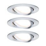 Paulmann 3-pak spot Nova Coin rund svingbar al