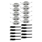 Paulmann Base downlight i 10-er-sett jern