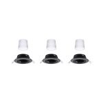 Paulmann Coin Base LED innfelte spotlight svart 3 RGBW ZigBee