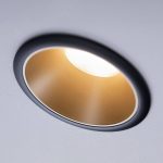 Paulmann Cole LED-spot, gull-svart, 3-pakning