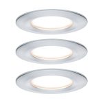Paulmann LED innfelt spot Nova Coin 3 aluminium rund dimbar