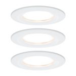 Paulmann LED innfelt spot Nova Coin 3 hvit rund dimbar