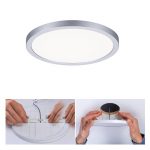 Paulmann LED-panel Areo 4 000 K rund krom 17,5 cm