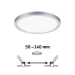 Paulmann LED-panel Areo 4 000 K rund krom 17,5 cm