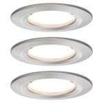 Paulmann Nova LED-downlight 3-er, rigid, jern