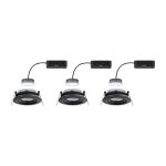 Paulmann Nova Plus Coin 3 stk IP65 2 700 K svart