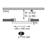 Paulmann Veluna innf.lampe 3Stepdim 840 18,5x18,5