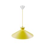 Pendellampe med skive og metallskjerm, gul, ⌀ 45 cm