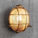 Polperro utend⌀rs vegglampe, messing