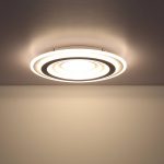 Sabatino LED-taklampe, ⌀ 48 cm, hvit/antrasitt, CCT