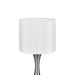 Sabia bordlampe, ⌀ 20 cm, hvit/nikkel