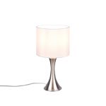 Sabia bordlampe, ⌀ 20 cm, hvit/nikkel