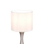 Sabia bordlampe, ⌀ 20 cm, hvit/nikkel