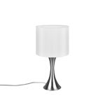 Sabia bordlampe, ⌀ 20 cm, hvit/nikkel