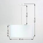 Salina pendellampe, hvit/gull ⌀ 40cm