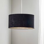Salina pendellampe i svart med latexprint