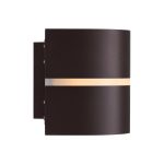 Sibelis utend⌀rs vegglampe, E27, plast, brun metallic