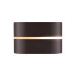 Sibelis utend⌀rs vegglampe, E27, plast, brun metallic