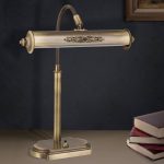 Skrivebordslampe Picture i antikk messing