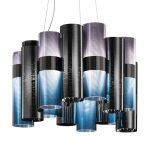 Slamp La Lollo Medium hengelampe blå/r⌀yk