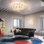 Slamp La Vie L taklampe, bredde 71 cm, ravfarget