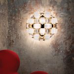Slamp Mida taklampe, ⌀ 67 cm, gull/hvit