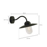 Svart LUXEMBOURG utend⌀rs vegglampe.