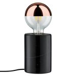 Svart marmor - bordlampe Nordin